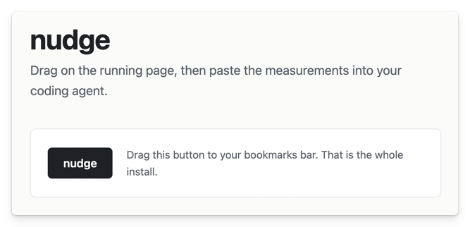 The Nudge install page